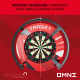 Target Patterned Notched Dartboard Surround