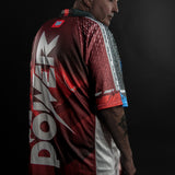 Target Phil Taylor 2025 Playing Shirt action image showing Phil Taylor wearing the shirt during competition or match play.
