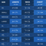 Target Phil Taylor 2025 Playing Shirt sizing guide image showing available measurements and fit information