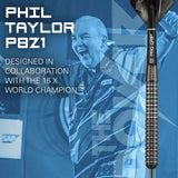Phil Taylor 8ZERO Black S1 player branding image featuring signature styling and modern Target performance design