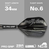 Phil Taylor 8ZERO Black S2 darts flight and shaft specifications image displaying the included setup configuration