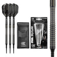 Phil Taylor 8ZERO Black S2 Soft Tip Darts main product image showing the darts, packaging, flights, shafts, and included accessories