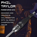 Phil Taylor Power 9Five G10 player branding image featuring signature styling and premium Target performance design