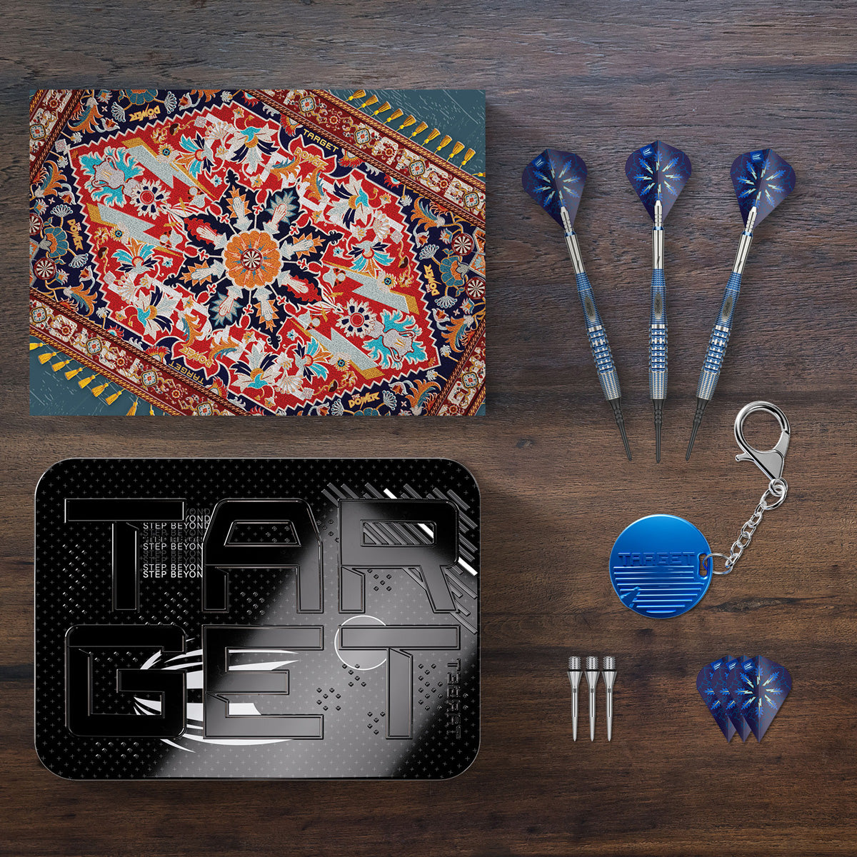 Phil Taylor Power Gx2 darts lifestyle image featuring a premium electronic darts setup and modern playing environment