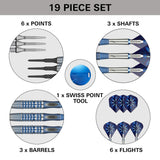 Phil Taylor Power Gx2 Soft Tip Darts contents image displaying everything included inside the box