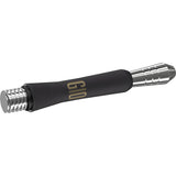 Phil Taylor Power Titanium G10 Black Dart Stems Shafts angled image displaying the overall shaft profile and design