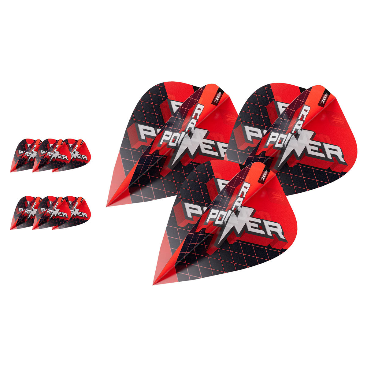 Phil Taylor Raw Power G11 Pro Ultra Dart Flights x 3 Sets by Target Kite main product image on a white background.