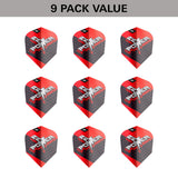 Phil Taylor Raw Power G11 Pro Ultra Dart Flights x 3 Sets by Target No6 image showing the included 9 pack of dart flights.