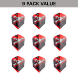 Phil Taylor Raw Power G11 Pro Ultra Dart Flights x 3 Sets by Target Ten,X image showing the included 9 pack of dart flights.