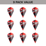 Phil Taylor Raw Power G11 Pro Ultra Dart Flights x 3 Sets by Target Vapor image showing the included 9 pack of dart flights.