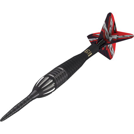 Phil Taylor Raw Power G11 Steel Tip Darts close up image highlighting the raw barrel finish and precision grip detail
