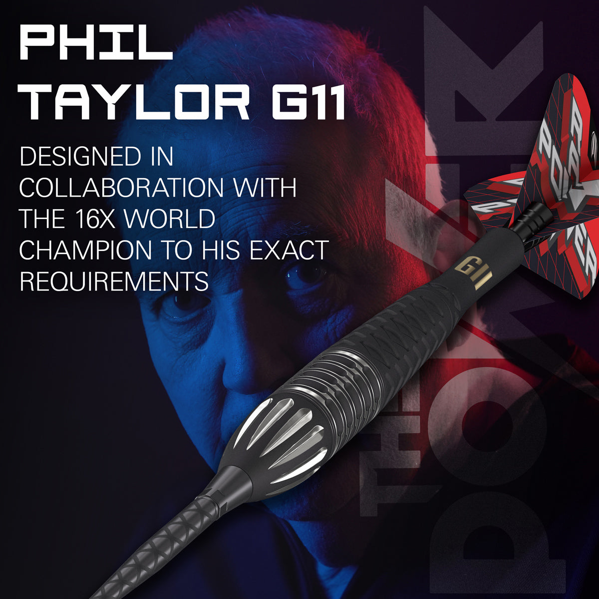 Phil Taylor Raw Power G11 player branding image featuring signature styling and premium Target performance design