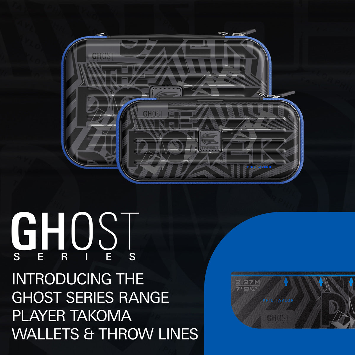 Target Phil Taylor Takoma Ghost Dart Case top down image showing the case and storage arrangement