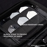 Target Phil Taylor Takoma Ghost XL Dart Case image highlighting the internal storage compartments, straps, and accessory holders