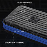 Target Phil Taylor Takoma Ghost XL Dart Case image highlighting the external materials, zip, handle, branding, and protective construction