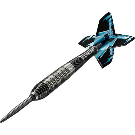 Power 8Zero 2 Steel Tip Darts close up image highlighting the barrel grip texture and precision machining detail