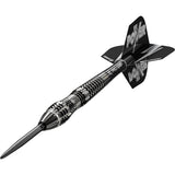 Power 8Zero 4 Steel Tip Darts close up image highlighting the barrel grip texture and precision machining detail