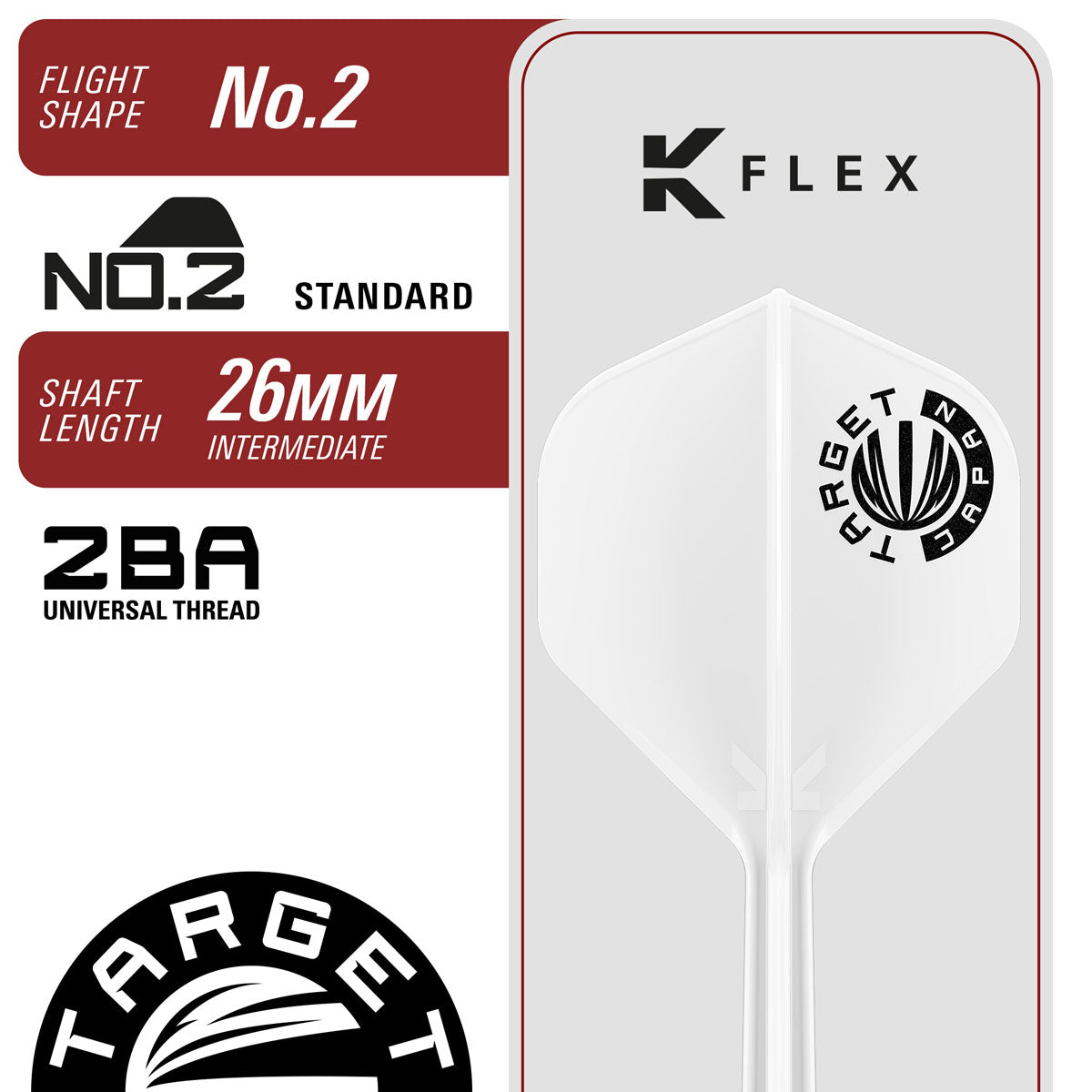 Flight specifications and dimensions for the Prime Mayo G8 Swiss Point Darts