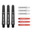 Pro Grip 3 Set Multipack Black White and Red Dart Stems Shafts main product image showing the shafts, packaging, and included contents