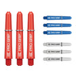 Pro Grip 3 Set Multipack Red Blue and White Dart Stems Shafts main product image showing the shafts, packaging, and included contents
