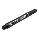 Pro Grip Dart Stems Shafts Inbetween Sizes Black angled image displaying the overall shaft profile and design