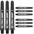 Pro Grip Dart Stems Shafts Inbetween Sizes Black main product image showing the shafts, packaging, and included contents