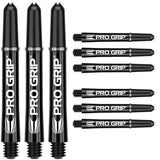Pro Grip Dart Stems Shafts Inbetween Sizes Black main product image showing the shafts, packaging, and included contents