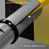 Pro Grip TAG GW Black Grey image showing compatibility with dart flights and flight mounting system