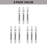 Pro Grip TAG GW Black White image highlighting the 9 pack value format containing three sets of shafts for extended use and improved value.