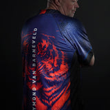 Target Raymond Van Barneveld 2025 Playing Shirt action image showing Raymond Van Barneveld wearing the shirt during competition or match play.