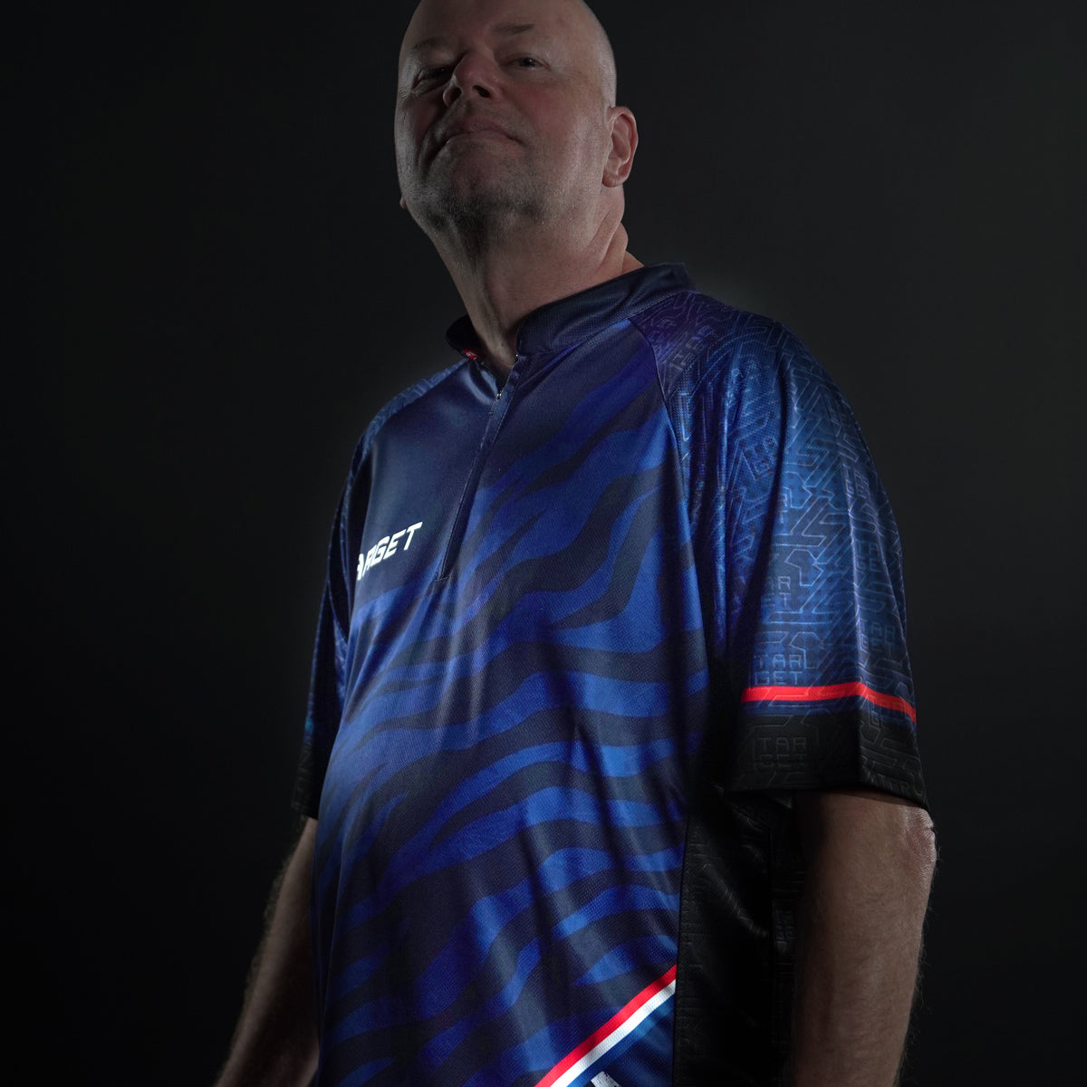 Target Raymond Van Barneveld 2025 Playing Shirt player image featuring Raymond Van Barneveld wearing the official shirt