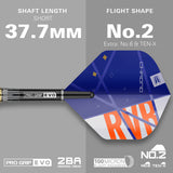 Raymond Van Barneveld Chrono darts flight and shaft specifications image displaying the included setup configuration
