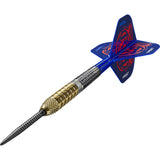 Raymond van Barneveld G6 Steel Tip Darts close up image highlighting the barrel grip texture and precision machining detail