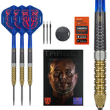 Raymond van Barneveld G6 SP Steel Tip Darts main product image showing the darts, packaging, flights, shafts, and included accessories