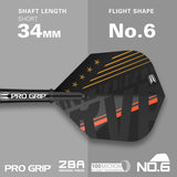 Raymond Van Barneveld RVB 80 Black darts flight and shaft specifications image displaying the included setup configuration