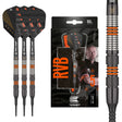 Raymond Van Barneveld RVB 80 Black Soft Tip Darts main product image showing the darts, packaging, flights, shafts, and included accessories