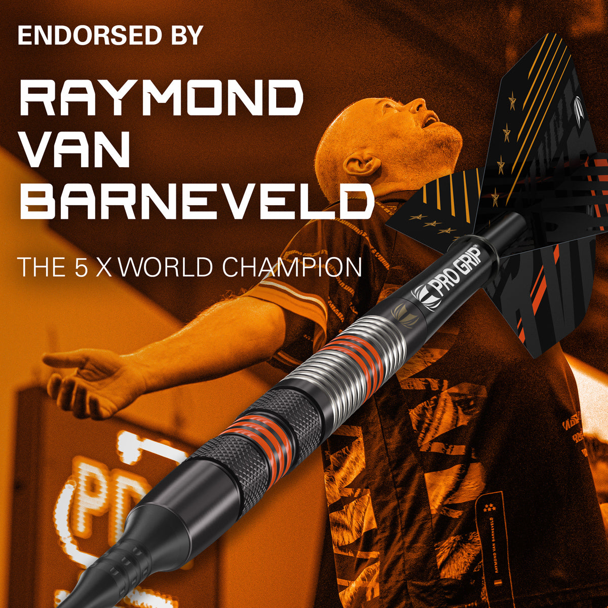 Raymond Van Barneveld RVB 80 Black player branding image featuring signature styling and modern Target performance design