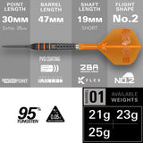 Target Raymond van Barneveld RVB 95K Swiss Point 95% Tungsten Steel Tip Darts