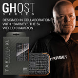 Target Raymond van Barneveld Takoma Ghost XL Dart Case outer box image showing the retail packaging and branding