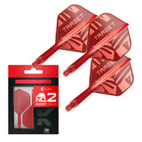 Target Printed Red K-Flex Integrated Flights & Shafts No2