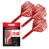Target Printed Red K-Flex Integrated Flights & Shafts No6
