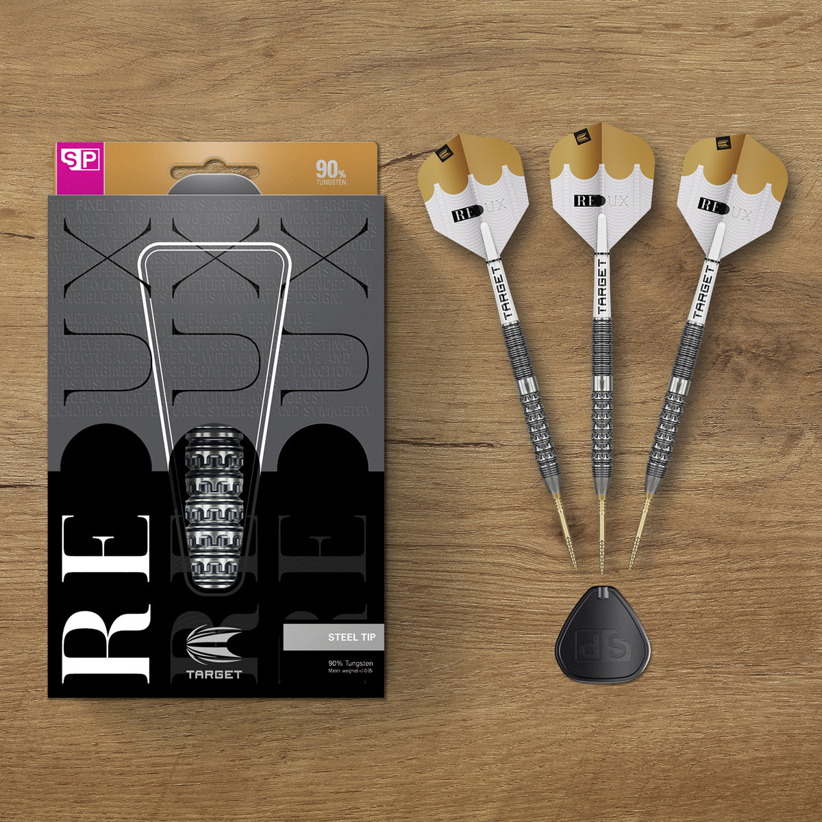 Target Redux 01 darts lifestyle image featuring a premium darts setup and modern playing environment