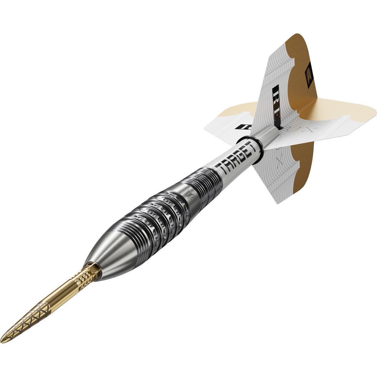 Target Redux 02 Steel Tip Darts close up image highlighting the barrel grip profile and precision machining detail