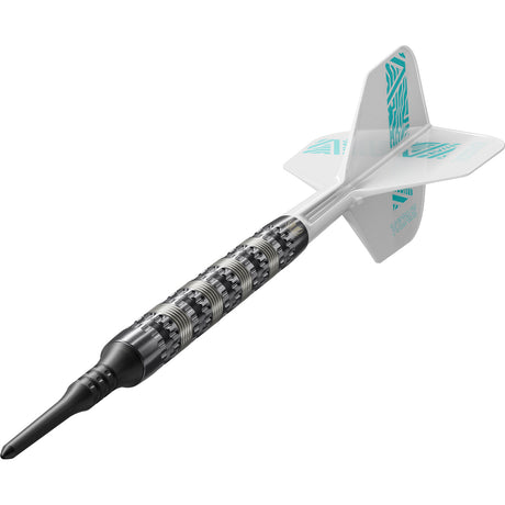 Rob Cross 95K Soft Tip Darts close up image highlighting the barrel grip texture and precision machining detail