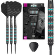 Rob Cross Black Edition Swiss Steel Tip Darts main product image showing the darts, packaging, flights, shafts, and included accessories