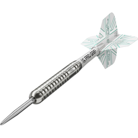 Rob Cross G1 Steel Tip Darts close up image highlighting the barrel grip texture and precision machining detail