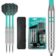 Rob Cross Steel Tip Darts main product image showing the darts, packaging, flights, shafts, and included accessories