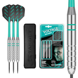 Rob Cross Steel Tip Darts main product image showing the darts, packaging, flights, shafts, and included accessories