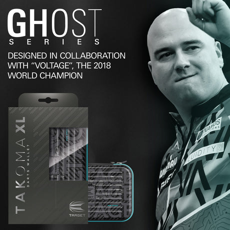 Target Rob Cross Takoma Ghost XL Dart Case outer box image showing the retail packaging and branding