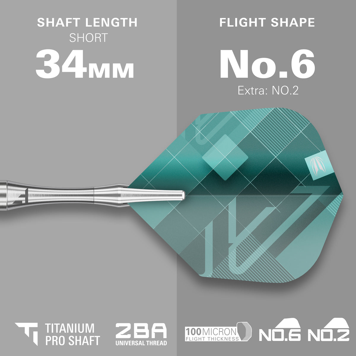 Rove 02 darts flight and shaft specifications image displaying the included setup configuration
